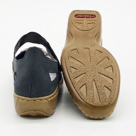 41369-14 Rieker skórzane damskie półbuty