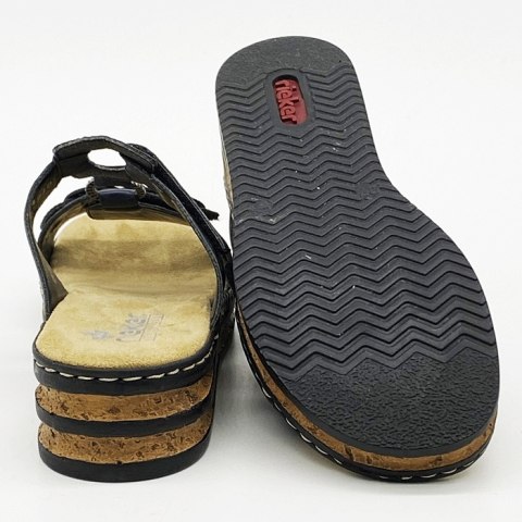 62936-14 Rieker klapki na koturnie