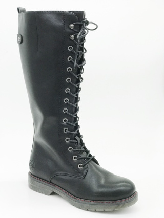 Kozaki martensy na szeroką łydkę Rieker 90430-00 regulacja, tęgość H