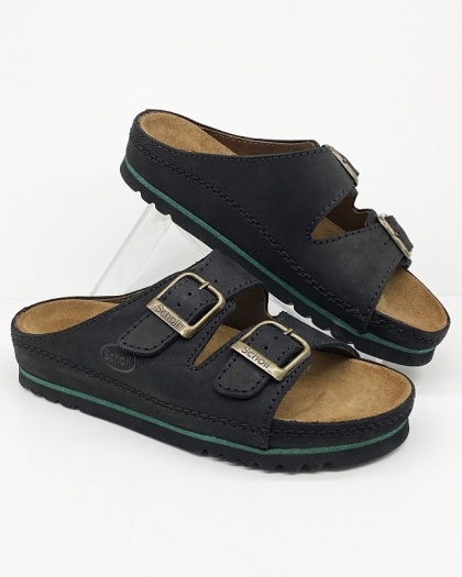 Klapki zdrowotne Scholl Air Bag F21531 czarne, regulowana tęgość E-F-G, wąska podeszwa