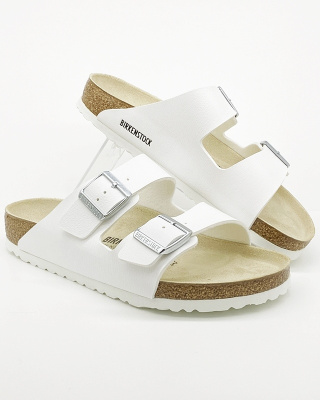 Promocja Birkenstock białe klapki Arizona 0051731 białe - regular fit
