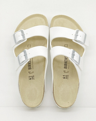 Promocja Birkenstock białe klapki Arizona 0051731 białe - regular fit