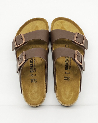 0051701 Birkenstock klapki Arizona dark brown - tęgość H-K-M