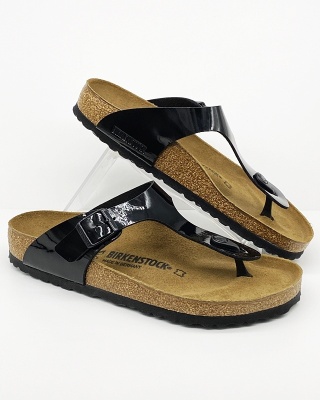 Wyprzedaż Gizeh Klapki Birkenstock 0043661 Black Patent - regular fit, normale weite