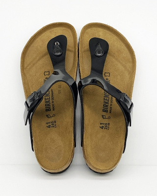 Wyprzedaż Gizeh Klapki Birkenstock 0043661 Black Patent - regular fit, normale weite