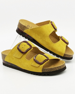 Ilary 2 Straps Scholl F29321 orcha, wygodne klapki z wkładką Adapta