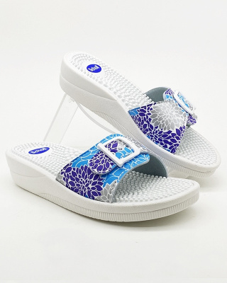 Klapki damksie New Massage Scholl F27433 Silver/Multi, tęgość E-F-G