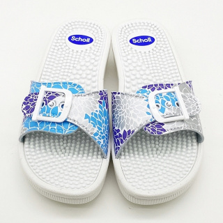 Klapki damksie New Massage Scholl F27433 Silver/Multi, tęgość E-F-G