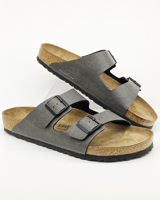 Męskie klapki Birkenstock promocja ARIZONA anthracite 1000126 - regular fit