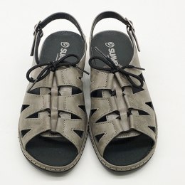 Suave 711039-9 sznurowane damskie sandały skórzane