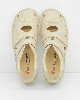 Berkemann Larena 03100-444 beżowe sandały damskie, zakres tęgości H-J-K