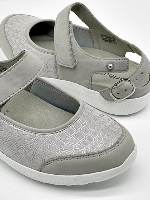 Waldlaufer 815M33 200 070 szare sandały zakryte palce M-Ira OrtoTritt, tęgość M