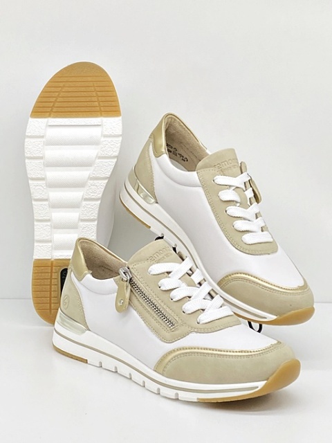 Remonte sneakersy beżowe