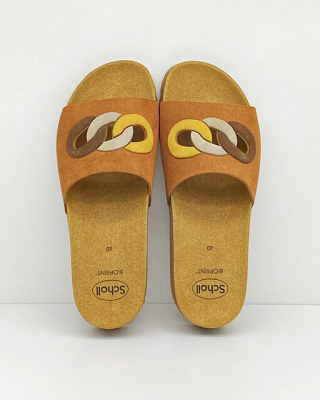 Buty Scholl wygodne skórzane klapki Arenal F31333 brązowe, tęgość G średnia