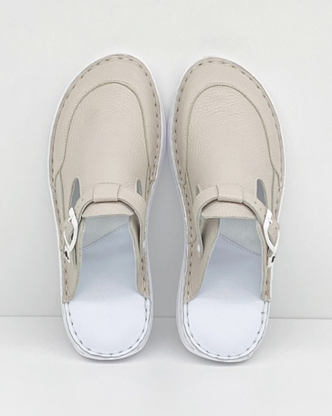 Buty medyczne klapki damskie Eldan KD MED 72 beżowe, tęgość G