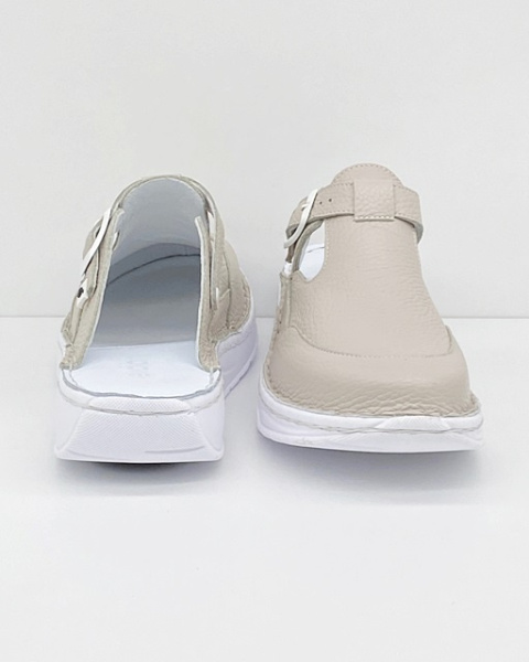 Buty medyczne klapki damskie Eldan KD MED 72 beżowe, tęgość G