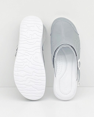 Buty szpitalne damskie klapki Eldan KD MED 101 szare, tęgość H