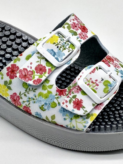 Fakirki damskie zdrowotne Fin-Flex 1029 kwiaty, tegość G