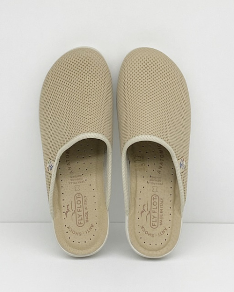 Klapki damskie Fly Flot T4368FE beżowe, tęgość G