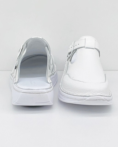 Obuwie medyczne damskie klapki Eldan KD MED 72 białe, tęgość G