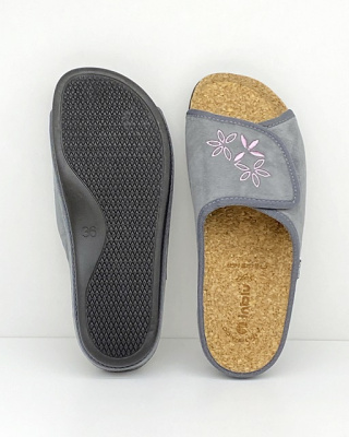 Ortopedyczne klapki damskie Inblu 155D154 szare, tęgość H-J