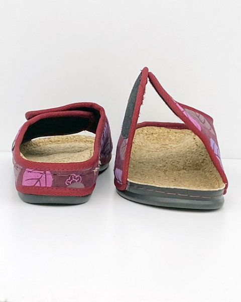 Ortopedyczne klapki damskie profilowane Inblu 155D158 bordowe, zakres tęgości H-J