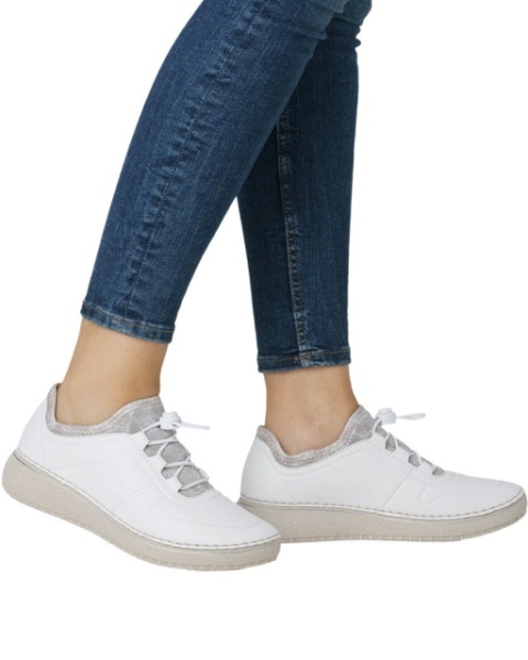 rieker białe półbuty