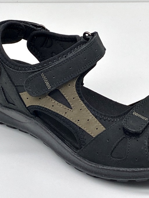 Sandały Legero SIRIS 0-800732-0000 czarne damskie sportowe, nubuk, tęgość G-H