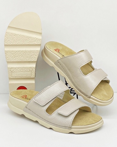 Skórzane klapki Berkemann damskie