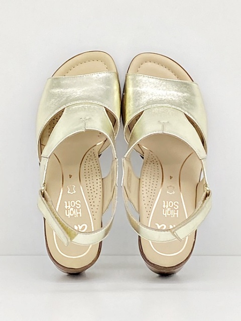 Ara sandały skórzane 12-35732 11H złote Lugano-S HighSoft, tęgość H