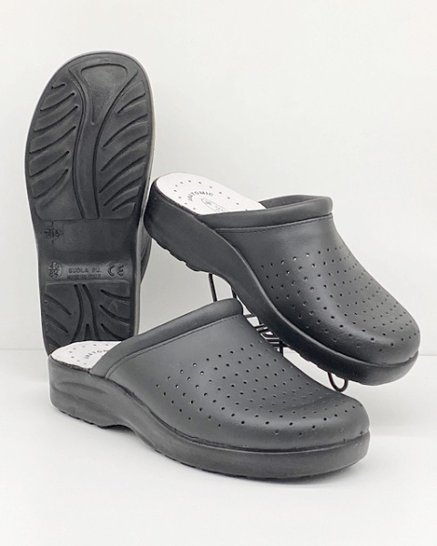 Szerokie obuwie medyczne damskie i męskie Sanital Flex 601 czarne, tęgość K