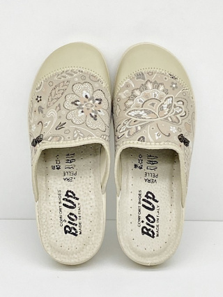 Zdrowotne klapki zakryte palce BioUp 453 beige Jumanji, tęgość H
