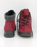 Zimowe buty damskie Ara Saas 12-49309 czerwone, membrana GORE-TEX, tęgość G