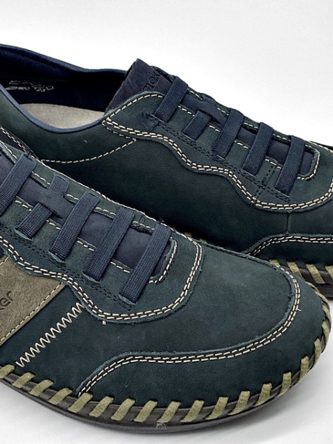 Męskie półbuty Rieker B2468-14 granatowe, Extra Weite na szerokie stopy, tęgość H