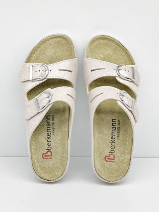 Damskie Berkemann Luneburg 00742-246 różowe klapki zdrowotne, tęgość regulowana H