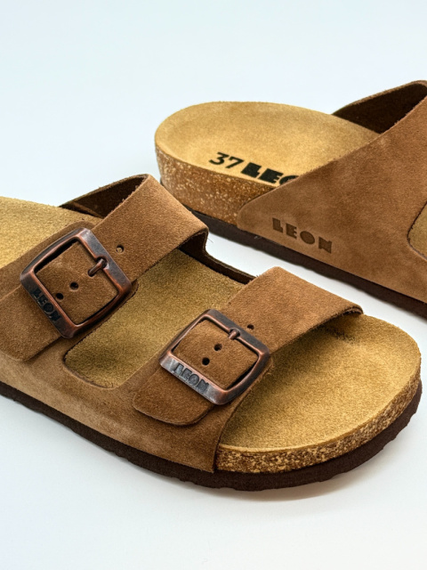 Klapki skórzane Leon