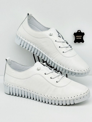 Damskie tenisówki białe IZZI NY.7239, tęgość G-H