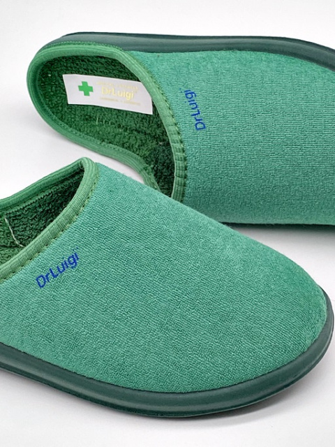 Dr Luigi kapcie damskie PU-01-70-01-70-TF zielone super miękkie i lekkie, tęgość H