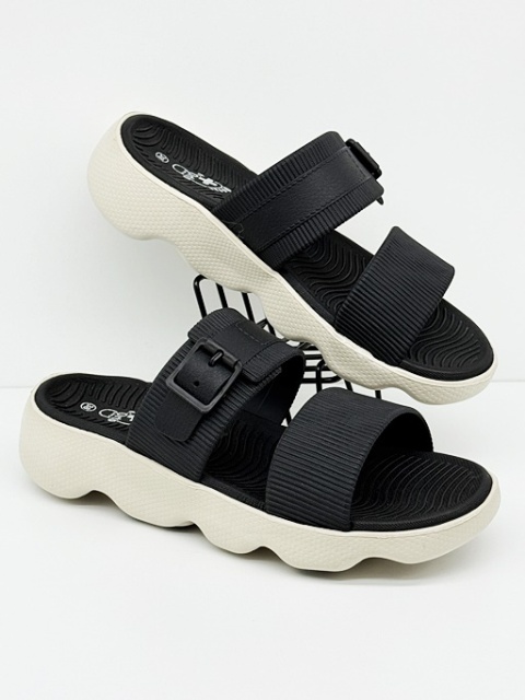 czarne klapki damskie na basen