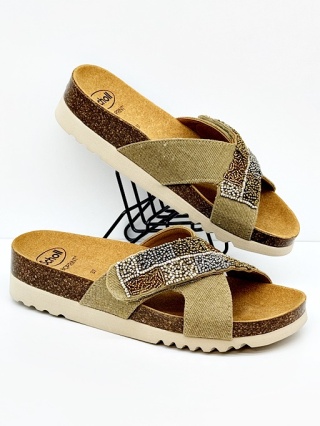 Klapki Scholl damskie La Serena MF32310 1056 beżowe, tęgość G-H