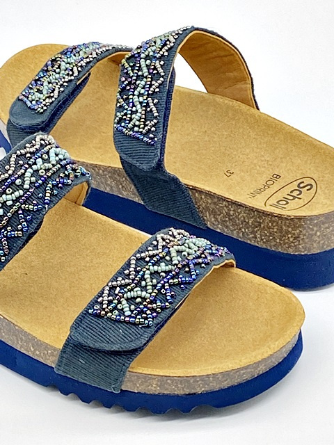 Klapki Scholl Zafirah MF26991 1871 granatowe, regulowana tęgość F-G