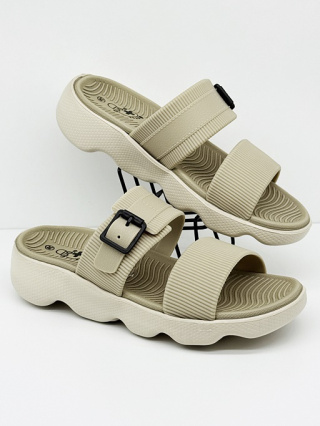 Klapki damskie na basen i plażę Dr Orto 154D201 beżowe, tęgość G