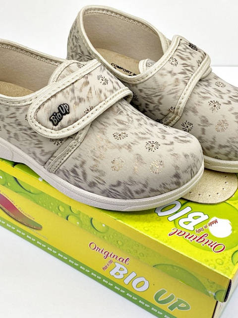 Półbuty damskie BioUp P30 beżowe, haluksy, palce młotkowate, opuchlizna, tęgość M-N