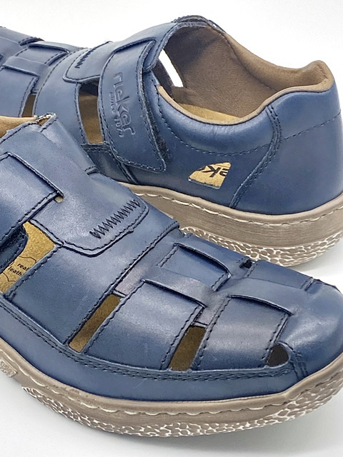 Rieker buty męskie 03578-14 granatowe sandały zabudowane, tęgość H