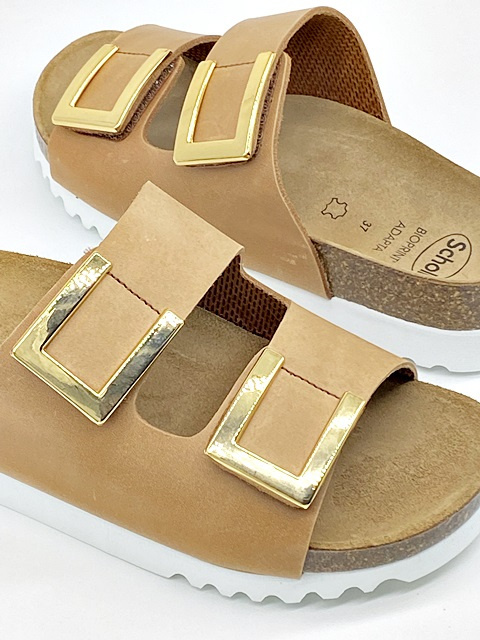 Scholl Monterey 2 Straps MF30583 1175 brązowe, regulowana tęgość F-G