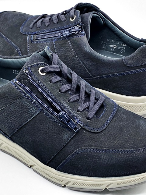 Kai Solidus 67002-80499 granatowe męskie półbuty na wysokie podbicie, tęgość M