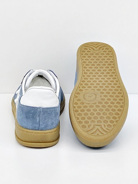 Skórzane tenisówki damskie Izzi 811 szare, tęgość F-G