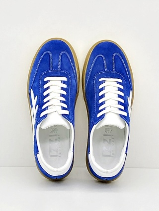 Tenisówki damskie skórzane Izzi 811 niebieskie, tęgość F-G