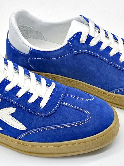 Tenisówki damskie skórzane Izzi 811 niebieskie, tęgość F-G