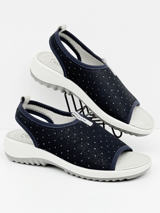 Wygodne sandały damskie Fly Flot 57H87PA c. granat, tęgość F-G